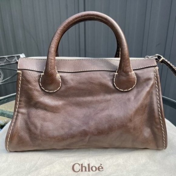 Chloe VINTAGE Edith Medium Leather Tote - Picture 3 of 6
